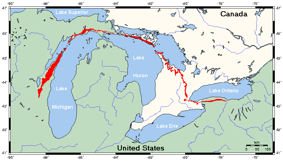 Niagara escarpment-map
