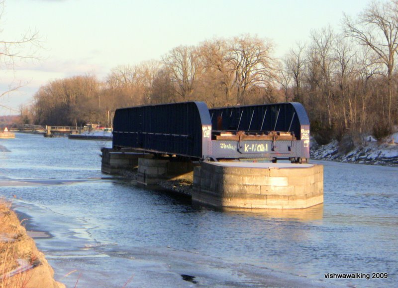 murray canal, railroad swing bridge