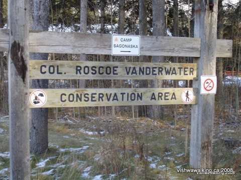 Vanderwater Park entrance sign