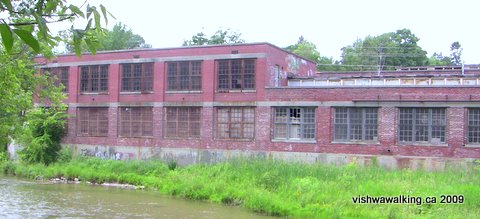 Globe/Nicholson File factory, back side facing the river