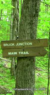 Gould Lake Conservation Area, Brook Junction sign