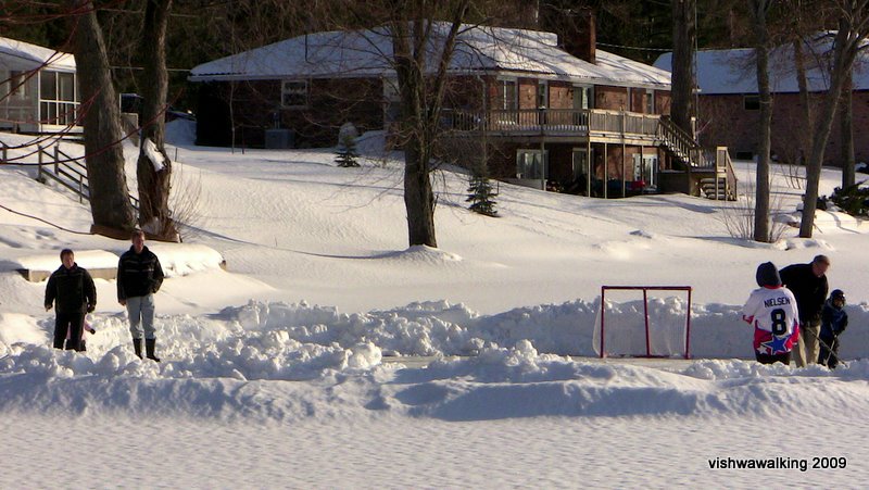 ice rink, Cozy Cove, Stoco Lake