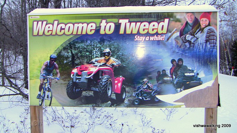 Trans canada trail: Sign just west of Tweed on trail